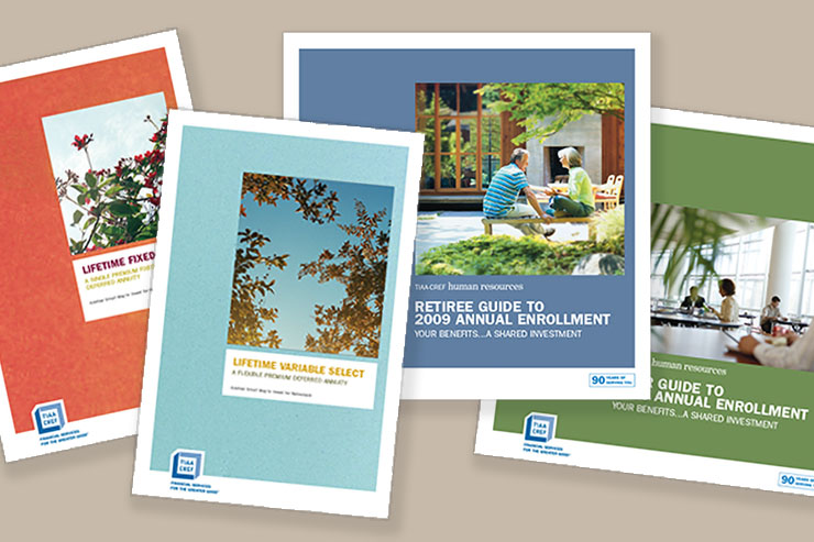 Various TIAA-CREF Investment Brochure Covers